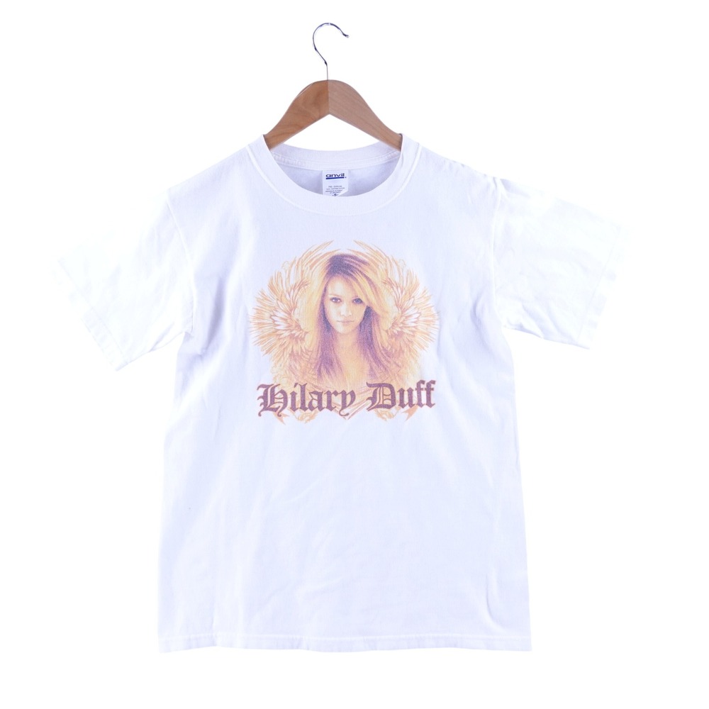 Vintage Hilary Duff Summer Tour 2005 White Graphic T-Shirt Anvil Small